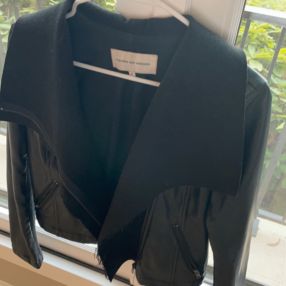 Cupcakes and Cashmere faux leather jacket